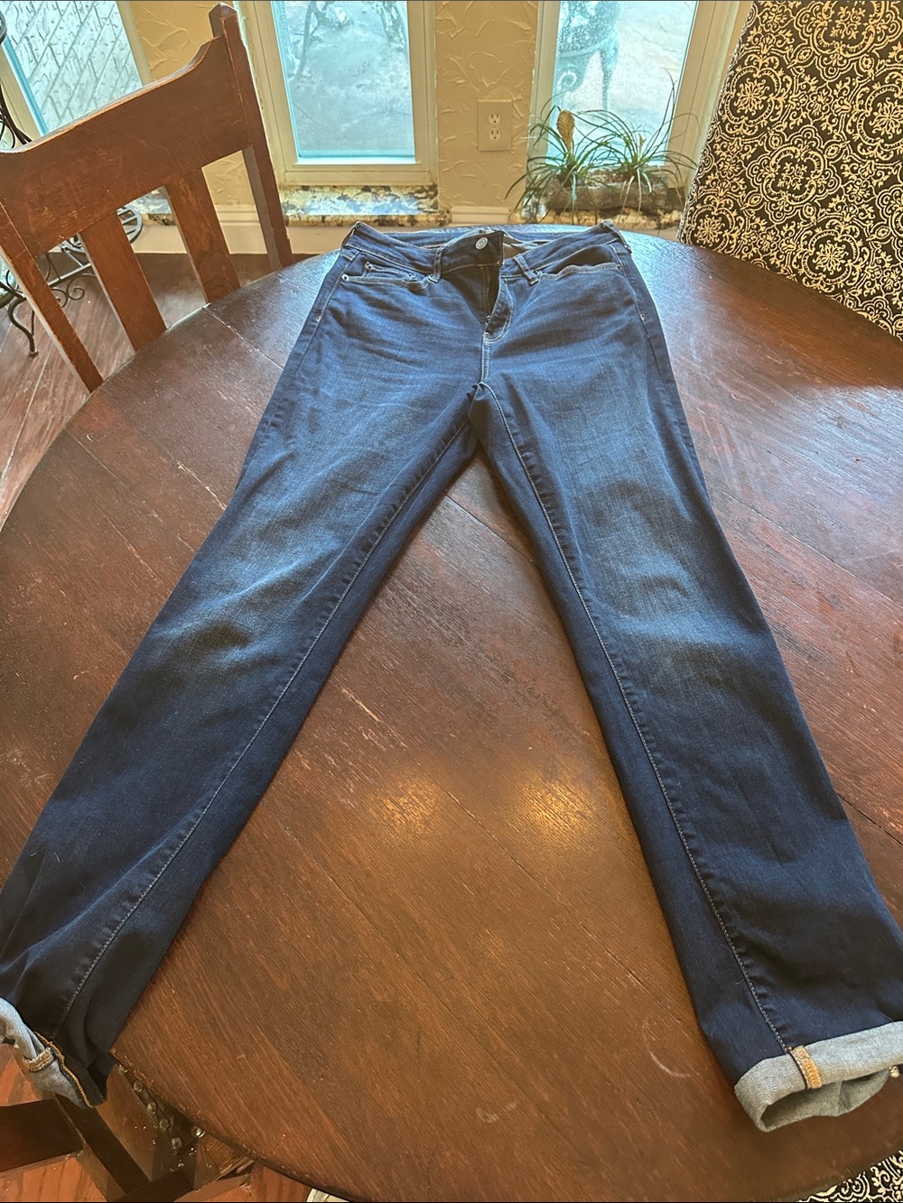 GAP Skinny Jeans in Dark Blue Denim